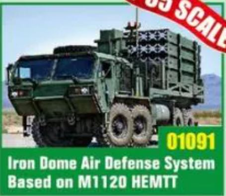 Trumpeter 01091 Iron Dome Air Defence System based on M1120 HEMTT 1/35 katonai harcjármű makett