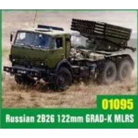   Trumpeter 01095 Russian 2B26 122mm GRAD-K MLRS 1/35 katonai harcjármű makett
