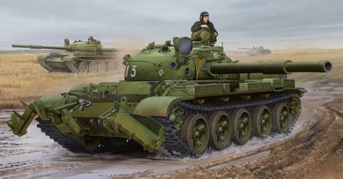 Trumpeter 01550 Russian T-62 Mod.1975-KMT-6 Mine Plow... (1/35)