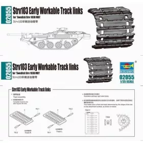 Trumpeter 02055 Strv103 early Workable Track links (1/35)