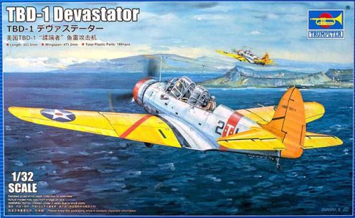 Trumpeter 02226 Douglas TBD-1 Devastator 1/32 repülőgép makett