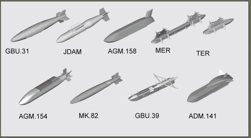 Trumpeter 03305 US aircraft weapons - Guided Bombs (1/32)