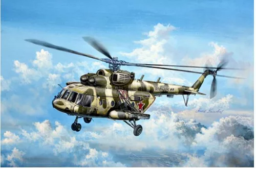 Trumpeter 05853 Russian Mi-8MTV5 Hip (1/48) helikopter makett