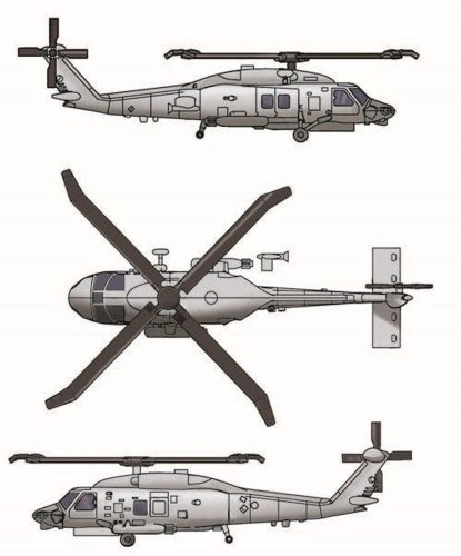 Trumpeter 06254 SH-60K Sea Hawk (6 aircraft) (1/350)