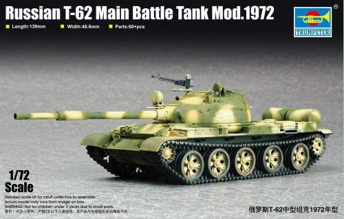 Trumpeter 07147 Russian T-62 Main Battle Tank Mod.1972 (1/72)