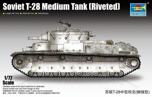 Trumpeter 07151 Soviet T-28 Medium Tank (Riveted) (1/72)