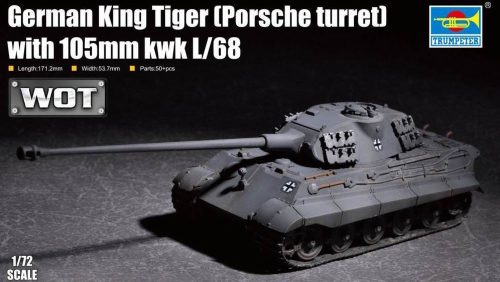 Trumpeter 07161 German King Tiger(Porsche turret)w.105mm kWh L/68 (1/72)