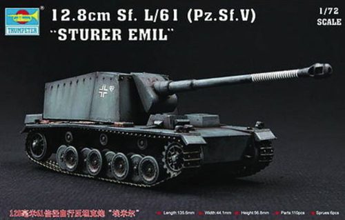 Trumpeter 07210 Sturer Emil 12,8 cm Sf. L/61 Pz.Sf.V (1/72)