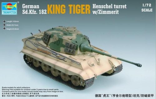 Trumpeter 07291 King Tiger Henschel Turret w/Zimmerit (1/72)