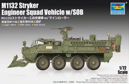 Trumpeter 07426 [M1132 Stryker Engineer Squad Vehicle w/LWMR-Mine Roller/SOB] (1/72)