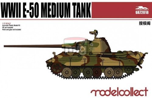 UA72018 Germany WWII E-50 Medium Tank with 88 gun makett