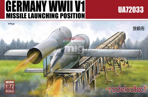 UA72033 Germany WWII V1 Missile launching position 2 in 1 makett