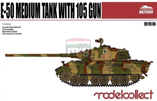 UA72040 Germany WWII E-50 Medium Tank with 105 gun makett