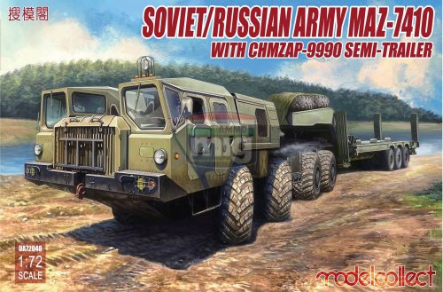 UA72048 Soviet/Russian Army MAZ-7410 with ChMZAP-9990 semi-trailer makett