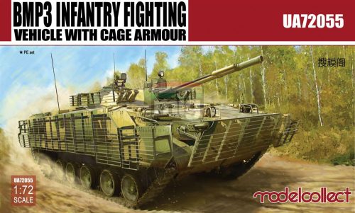 UA72055 BMP3 Infantry Fighting Vehicle with Cage Armour makett