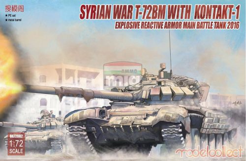 UA72082 Syrian War T-72BM with Kontakt-1 explosive reactive armor Main Battle Tank 2016 makett
