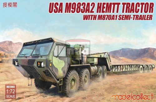 UA72083 USA M983A2 HEMTT Tractor & M870A1 Semi-trailer makett