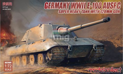 UA72089 Germany WWII E-100 Heavy Tank Ausf.C with 128mm gun makett