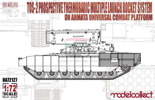 UA72127 TOS-2 Prospective Thermobaric MuLtlplelaunch Rocket System on Armata Combat Platform ma