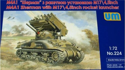 Unimodels UM224 Tank M4A1 w. M17/4,5inch rocket launcher (1/72)