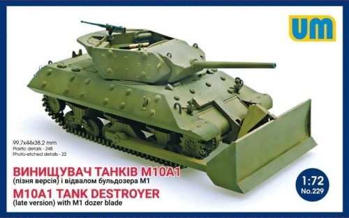 Unimodels UM229 M10A1 tank destroyer (late)with M1 dozer blade (1/72)