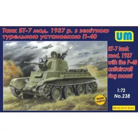   Unimodels UM238 BT-7 tank mod.1937 with the P-40 antiaircraft ring mount (1/72)