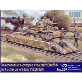Unimodels UM259 Tank carrier car with Pz.Kpfw. 38(t) (1/72)