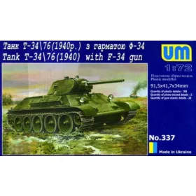 Unimodels UM337 Tank T-34/76 (1940) with gun F-34 (1/72)