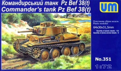 Unimodels UM351 Pz Bef 38 (t) Commanders Tank (1/72)