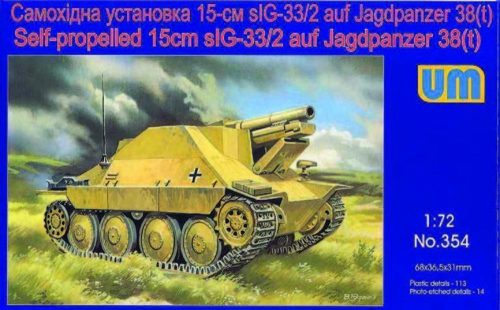 Unimodels UM354 Self-propelled 15cm sIG-33/2 auf Jagdpanzer 38(t) (1/72)