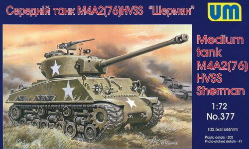 Unimodels UM377 Sherman közepes harckocsi M4A2(76)W HVSS makett