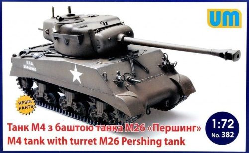 Unimodels UM382 M4 Tank with turret M26 Pershing Tank (1/72)