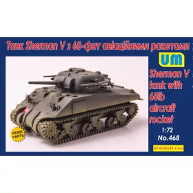   Unimodels UM468 Sherman V Tank with 60lb aircraft rocket (1/72)