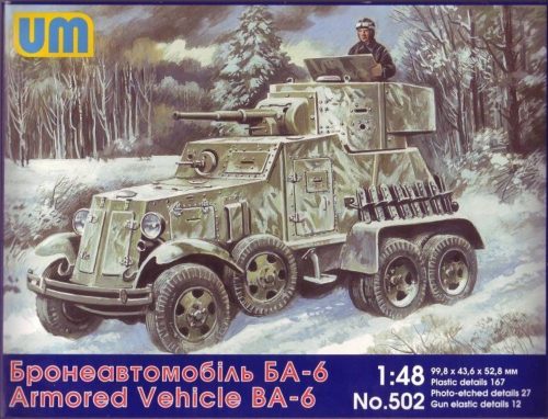 Unimodels UM502 BA-6 Soviet armored vehicle (1/48)