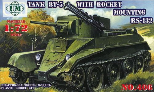 Unimodels UMT406 Tank BT-5 with rocket mounting RS-132 (1/72)