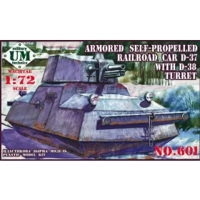 Unimodels UMT601 Railroad car D-37 with D-38 turret (1/72)