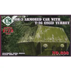   Unimodels UMT608 OB-3 Armored carriage with T-26 (1933) turret (1/72)