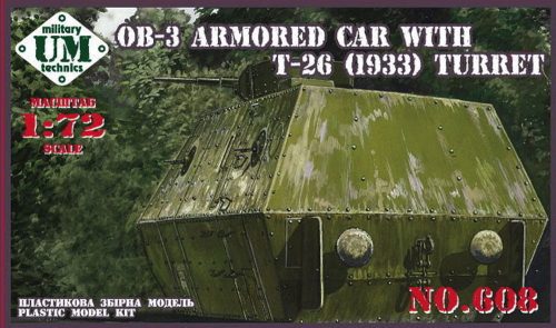 Unimodels UMT608 OB-3 Armored carriage with T-26 (1933) turret (1/72)