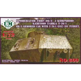   Unimodels UMT609 OB-3 Armored carriage with T-26-1 turret (1/72)