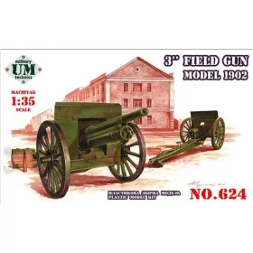 Unimodels UMT624 3inch field gun, model 1902 (1/72)