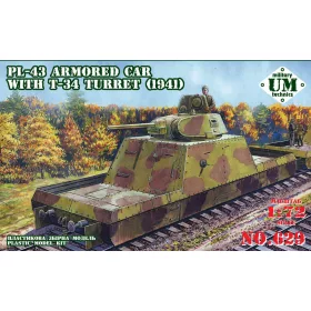   Unimodels UMT629 PL-43 armored car with T-34 turret, 1941 (1/72)