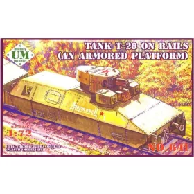   Unimodels UMT641 T-28 Tank on rails (armored platform) (1/72)