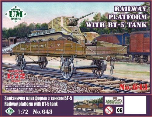 Unimodels UMT643 Railway platform with BT-5 tank (1/72)