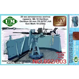  Unimodels UMT652-003 Oerlikon 22mm/70 (0,79'') AA gun mark 10 (1/72)