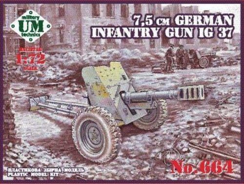 Unimodels UMT664 75mm German infantry gun IG 37 (1/72)