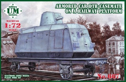 Unimodels UMT667 Armored car DTR-casemate on railway plat (1/72)