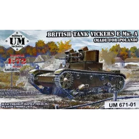   Unimodels UMT671-01 Vickers E Mk.A British tank(made f.Polan plastic tracks (1/72)