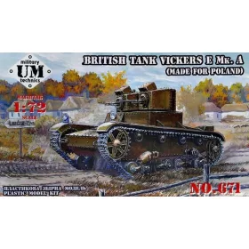   Unimodels UMT671 Vickers E Mk.A British tank(made f.Polan rubber tracks (1/72)