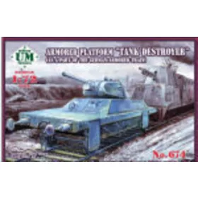   Unimodels UMT674 Armored Platform "Tank Destroyer" (as a part of the german armored train) (1/72)