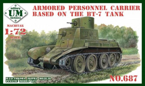 Unimodels UMT687 Armored personnel carrier based in the BT-7 tank (1/72)